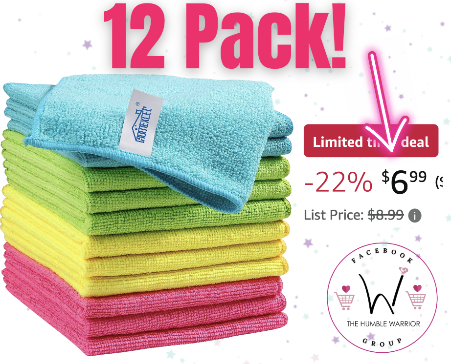 12 Pack of Microfiber Cloths!